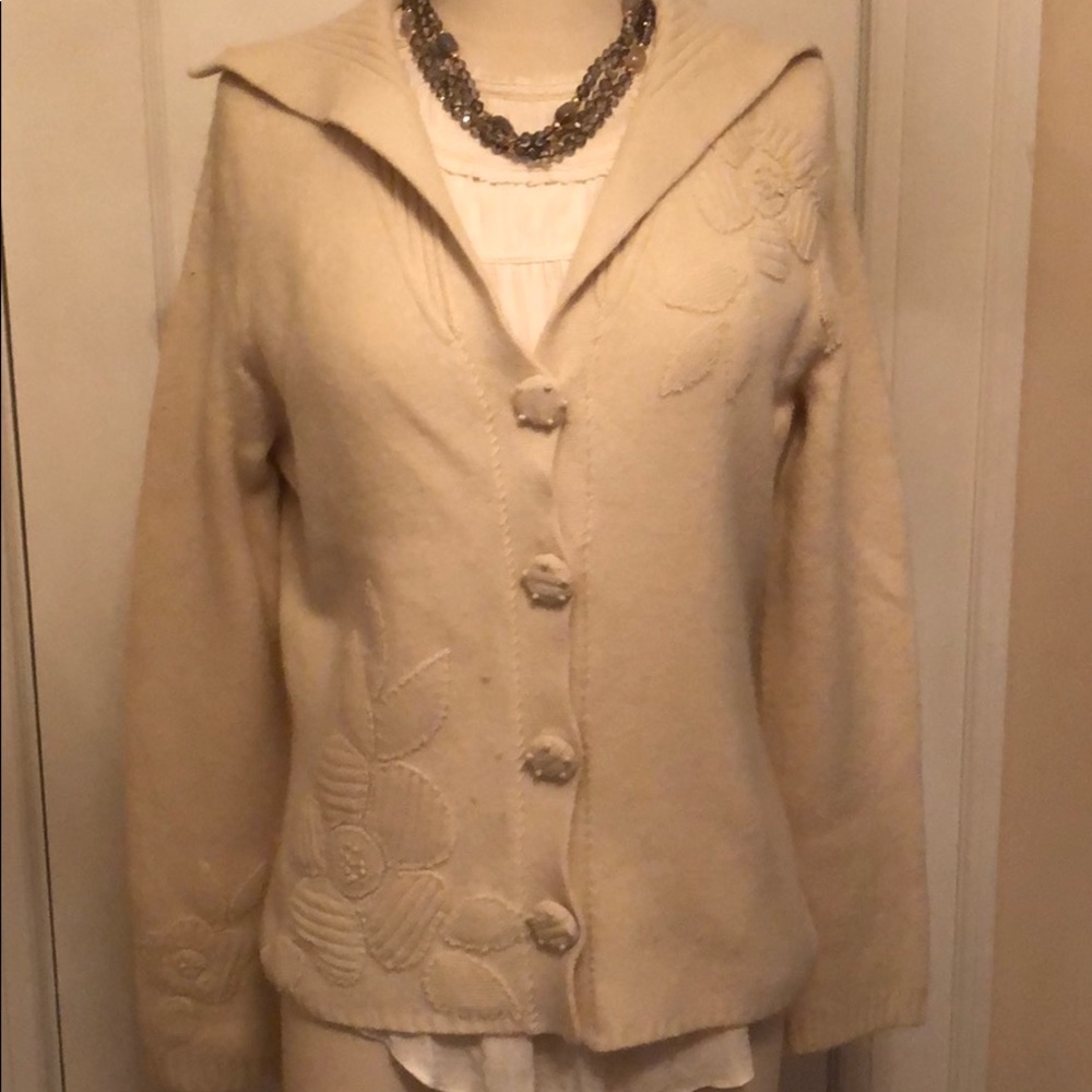 GUC winter white Sigrid Olsen Cardigan - Medium
